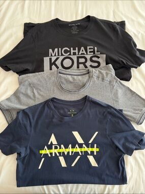 Michael Kors Tee, Armani Exchange Navy Tee, Armani Exhange Tee - 3 Pack